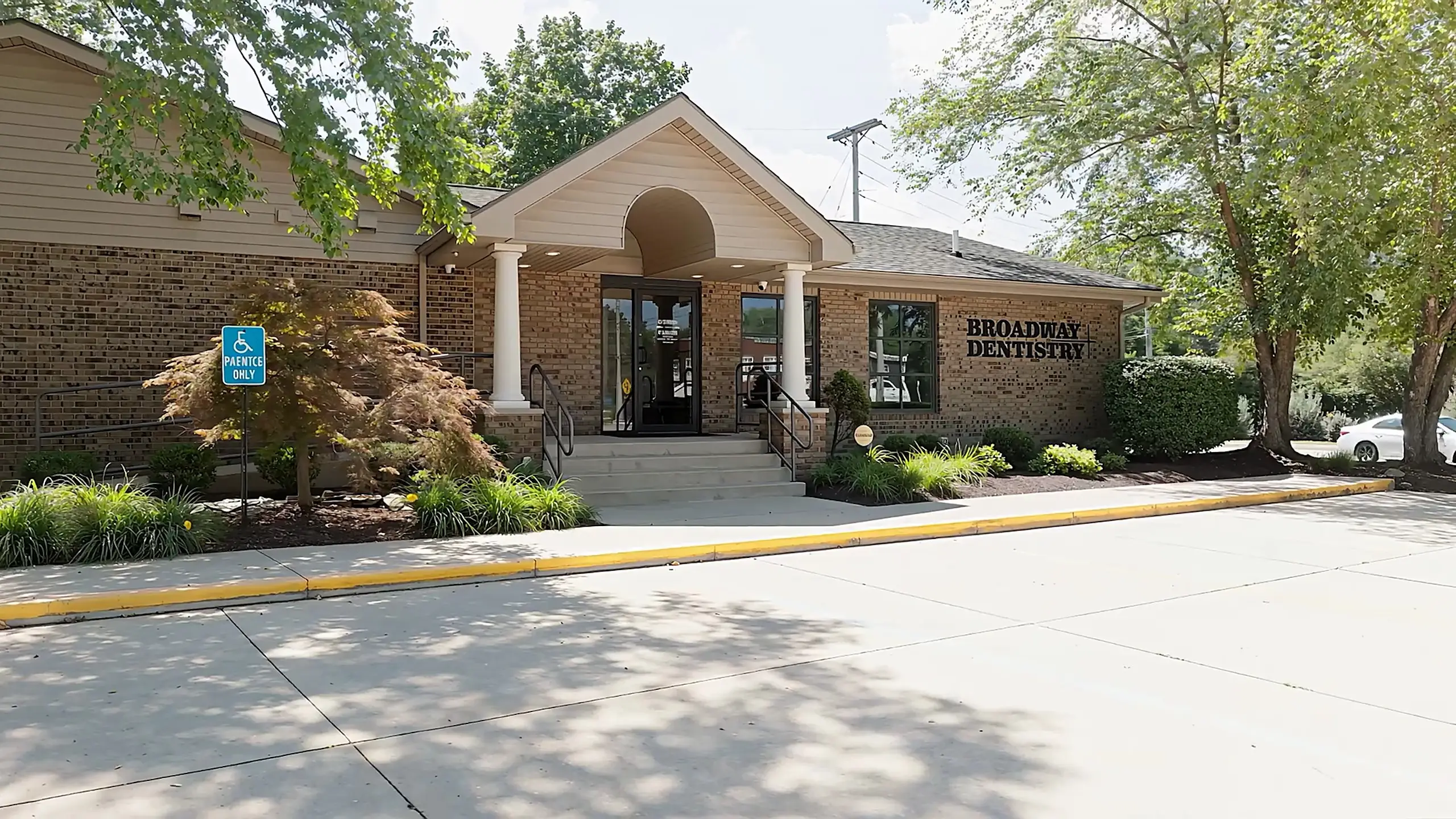 The Broadway Dentistry office building, a general dentistry practice on Broadway in Fort Wayne, Indiana